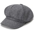thumbnail image 4 of CoCopeaunts Octagonal Newsboy Cap Autumn Winter Hats for Women Warm Fashion Ladies Casual Solid Woolen Beret Hat Painter Cap, 4 of 7