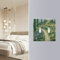 thumbnail image 4 of Yayeee Toggle Light Switch Wall Plate 2-Gang 4.56"x4.48" Decorative Outlet Cover, Art Garden Scene, 4 of 7