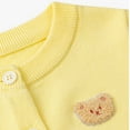 thumbnail image 4 of CYRBOKO Toddler Girl's Sweaters, Knit Cotton Comfy Long Sleeve Fall Cardigans Yellow Size 3-4 T, 4 of 7