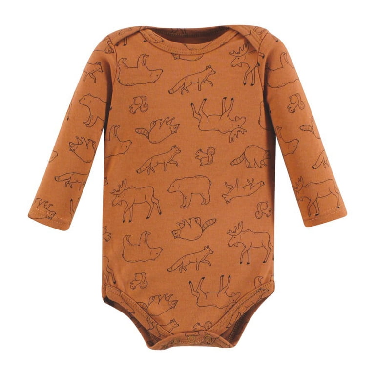 Hudson Baby Long-Sleeve Bodysuits, 7-Pack, Into the Woods photo 3