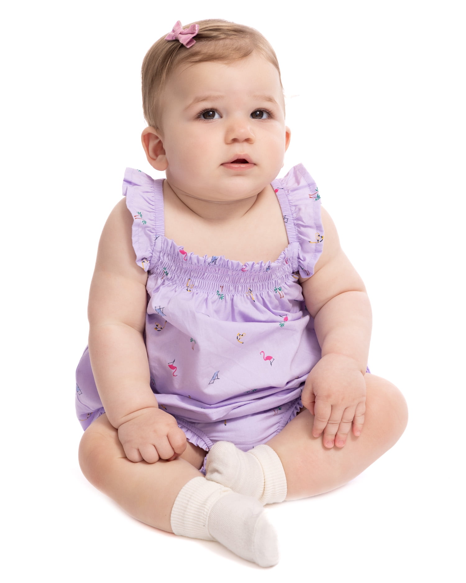 Wonder Nation Baby Girls Printed Tank Top and Matching Shorts Set, 2-Piece, Sizes 0/3M-24M