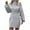 Gray, variant on Sweater Dresses for Women Casual Turtleneck Cold Shoulder Long Sleeve Cable Knit Dress 2025 Fall Winter Mini Dress Black M