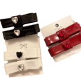 thumbnail image 1 of 3 uds pinzas para el cabello Clip de pico de pato horquilla con lazo conjunto de 3 colores pinzas para el cabello con lazo hueco de moda para mujeres y niñas, blanco + rojo + negro Rojo Verde, 1 of 5