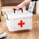 thumbnail image 4 of Caja organizadora de caja de almacenamiento para medicamentos, 2 capas con compartimentos, estuche de almacenamiento para Kit de emergencia familiar, 9,5 "x 6,7" x 5,5 ", 4 of 5