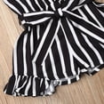 thumbnail image 5 of Luiryar Baby Girls Summer Sleeveless Romper Stripe Single-breasted Shorts, 5 of 5