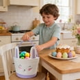 thumbnail image 4 of Easter Basket, Easter Bunny Baskets with Handle, Baby Gift Baskets, Egg Buckets Gifts Tote Bags Egg Hunt Basket for Kids, Boys, Girls, Toddler, Babies, Infant, 4 of 6