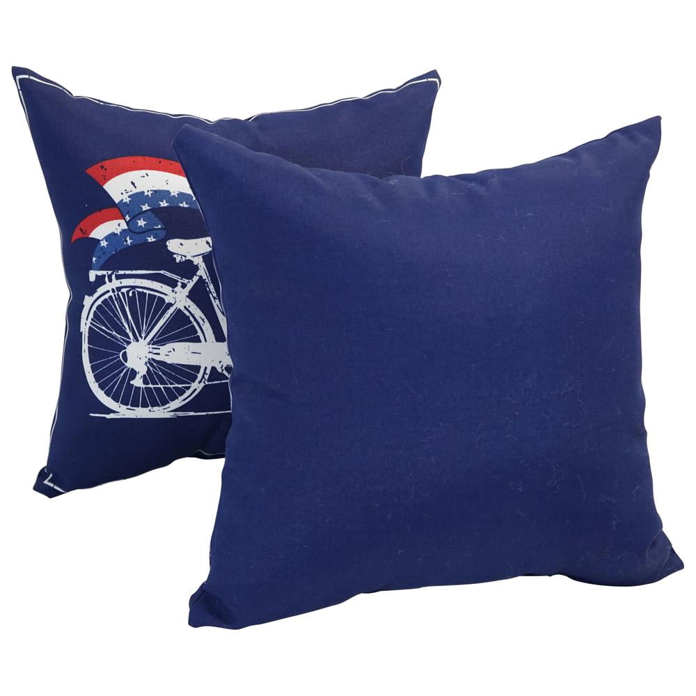 Spun Polyester 17-inch Double-sided Outdoor Throw Pillows (Set of 2) CO-JO18-DS-05-S2
