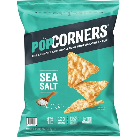 PopCorners Sea Salt Flavored Whole Grain Snacks, 18 oz.