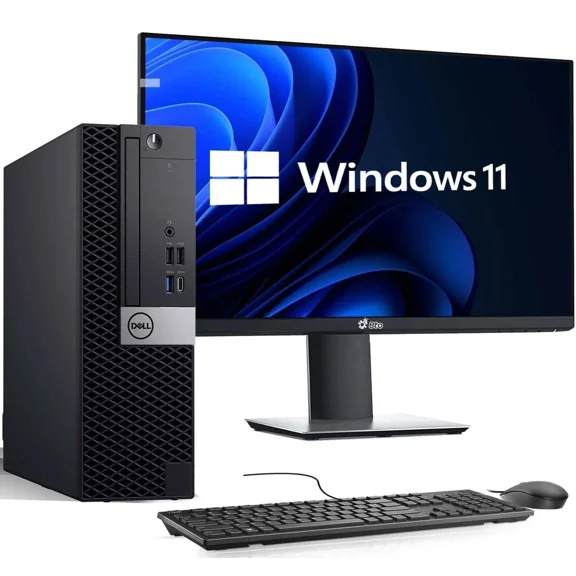 Restored Dell OptiPlex 5070 Desktop PC SFF Computer Intel i5-9500 6-Core Processor, 16GB DDR4 Ram, 256GB SSD, 22 inch LED Monitor, WiFi, Keyboard & Mouse, Windows 11 Pro (Refurbished)