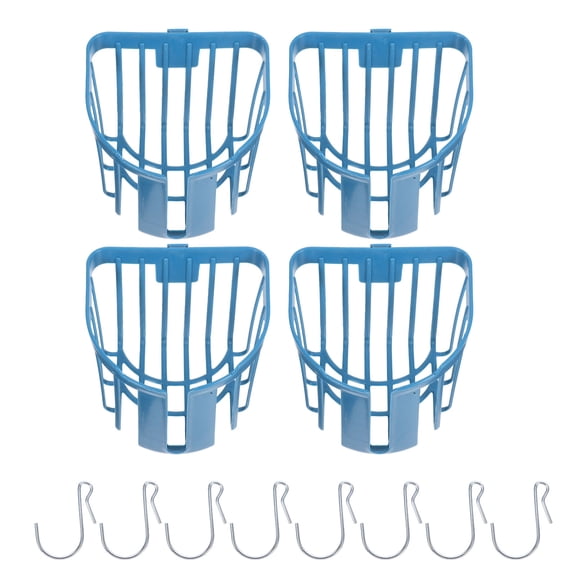 Worgeous Wall Hanging Planter Pots Plastic Wall Mounted Flower Pots Basket Blue 4Pcs 5.2X5.0X4.3In