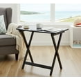 thumbnail image 3 of Fairway Avenue Home 26"W Bamboo Folding Personal Table, Black, 3 of 7