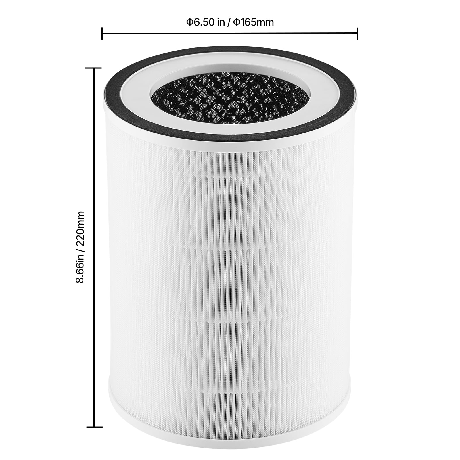 VEVOR Air Purifier Replacement Filter, H11, 2-in-1 Compact & Lightweight Replacement Filter with PET Pre-Filter, Easy-to-Grab Purifier Filter with Non-Woven Fabric, Fit for Cylindrical Purifier