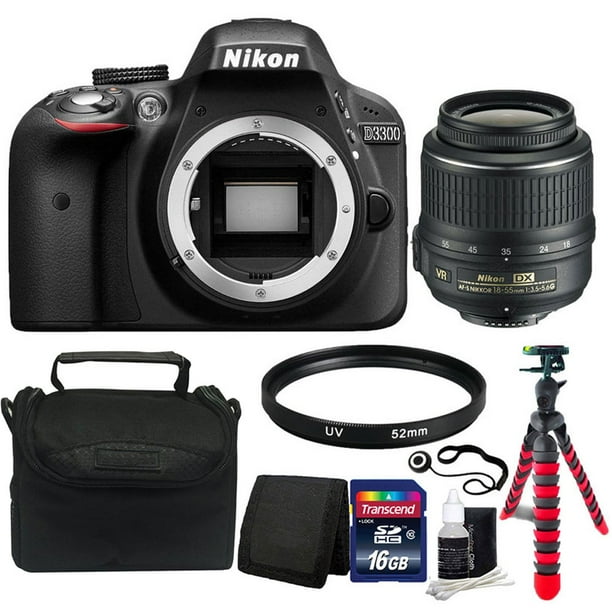 Nikon D3300 24.2MP CMOS Digital SLR Camera with 1855mm Lens + Top