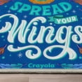 thumbnail image 3 of Crayola Spread Your Wings 2' x 3' Blue Area Rug by Well Woven, 3 of 6