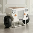 thumbnail image 2 of Jofran Weekender Vintage Military Vehicle Console Table Lounge Home Bar with Wine Rack, 2 of 9