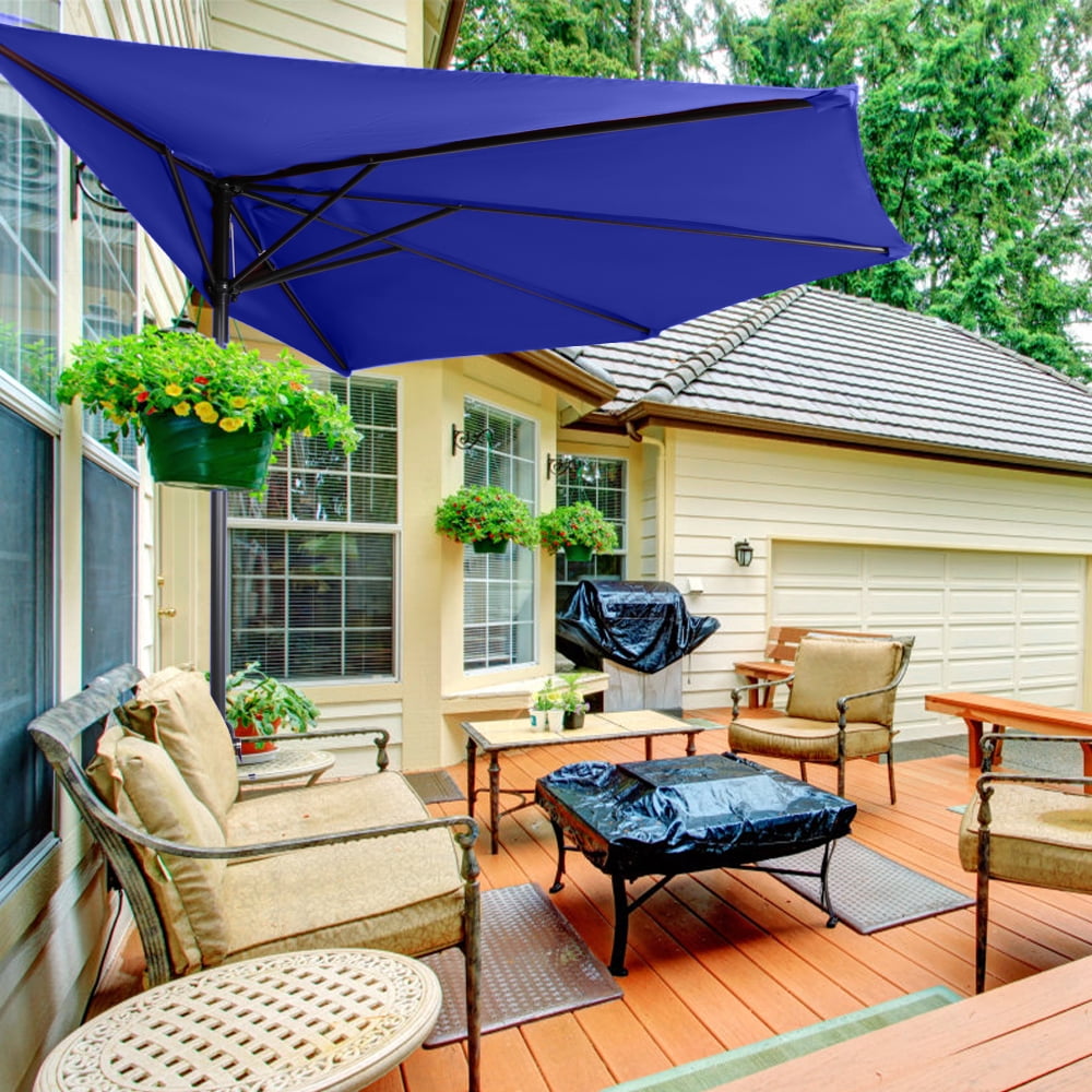 9 foot patio umbrella compaired to 10 foot Tangkula FT Solar with Base Included, Cantilever Offset Hanging Outdoor Umbrella with 96 Multi-Colored Flowing LED Lights, Modes, Tilt Adjustment, 360° Rotation, Crank for Pool Yard handgun purse Color:Black Lime Open and close the Galaxy's Edge Adult X-Wing