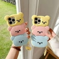 thumbnail image 6 of Phone Cases for iPhone 12 for Women Girls, 3D Silicone Retro Classic Creative Soft Rubber Bumper Cover Cool Fun Thick Protective Case Apply to iPhone 12 (Three Bears), 6 of 13
