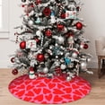 thumbnail image 4 of KLL 48" Christmas Tree Skirt Love Heart Xmas Tree Skirts Mat for New Year Xmas Holiday Party Indoor Outdoor Home Decoration, 4 of 5