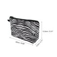 thumbnail image 2 of Unique Bargains 1 Pc Animal Printed Makeup Bag for Vacation Travel White Black Polyester, 2 of 6