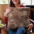 thumbnail image 4 of Plutus Brown Luxe Lash Animal Faux Fur Luxury Throw Pillow - Double sided 20" x 20", 4 of 5