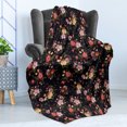thumbnail image 4 of Watercolor Soft Flannel Fleece Blanket, Victorian Romantic Garden with Blossoming Roses Vintage Growth Soulful Bouquet, Cozy Plush for Indoor and Outdoor Use, 50" x 70", Multicolor, by Ambesonne, 4 of 5