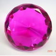 thumbnail image 2 of Diamond Shape Violet Crystal Paperweight - #80 with Stand, 2 of 4