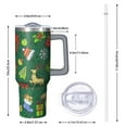 thumbnail image 2 of Green Christmas Santa and Snowman Pattern Tumbler with Handle and Lid,40oz Double Wall Vacuum Insulated Tumbler,Cups Gift for Women and Men, 2 of 7
