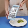 thumbnail image 2 of Rallador de cocina profesional de mano para verduras y queso, rallador de limón cítrico con pelador de verduras (azul), 2 of 5
