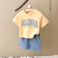 thumbnail image 4 of Gibobby Toddler Girls Baby Girl Summer Short Set Female Cute T-Shirt Tops+Shorts T-Shirt Shorts 2pcs Clothes Outfits,18-24 Months,Yellow, 4 of 8