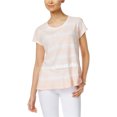 thumbnail image 1 of Camiseta básica Peplum Style & Co. para mujer rosa pequeña, 1 of 1