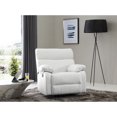 thumbnail image 2 of Manny White Faux Leather Upholstery Reclining Chair, 2 of 5