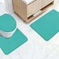 thumbnail image 5 of Bxaolu 3 Piece Bathroom Rugs Sets, Non-Slip & Quick Dry Bath Mat, Ultra Soft Bath Rugs for Bathroom, Toilet and Shower Floor, Green, 5 of 8