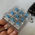 thumbnail image 4 of Keyboard Fidget Toy - 9 Button Fidget Keyboard Keychain,RGB Lights Mechanical Keyboards Clicker Toy For Stress Relief,Portable FidgetToy For Family Travel,Offices Home(No Lights,White), 4 of 9
