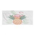thumbnail image 1 of Flamingo Gym Towel, Modern Hand Drawn Pineapple Summer Paradise Jungle Birds Bohemian Palm Paradise, One-Sided Quick Dry Microfiber for Beach Fitness & Swimming, 60" x 30", Multicolor, by Ambesonne, 1 of 2