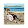 thumbnail image 4 of New Classic Retractable Dog Leash 16ft Heavy Duty Reflective Strong Nylon Tape Leash With Anti-Slip Handle For Large Dog Or Cat Up To 110 Lbs (White), 4 of 5