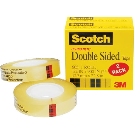Scotch 665 Double-Sided Tape, 1/2