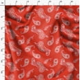 thumbnail image 3 of Soimoi Pure Silk Red Fabric By the Yard - 42 Inch Wide - Paisley Pattern Fabric - Botanical and Elegant Designs for Various Uses Printed Fabric, 3 of 6