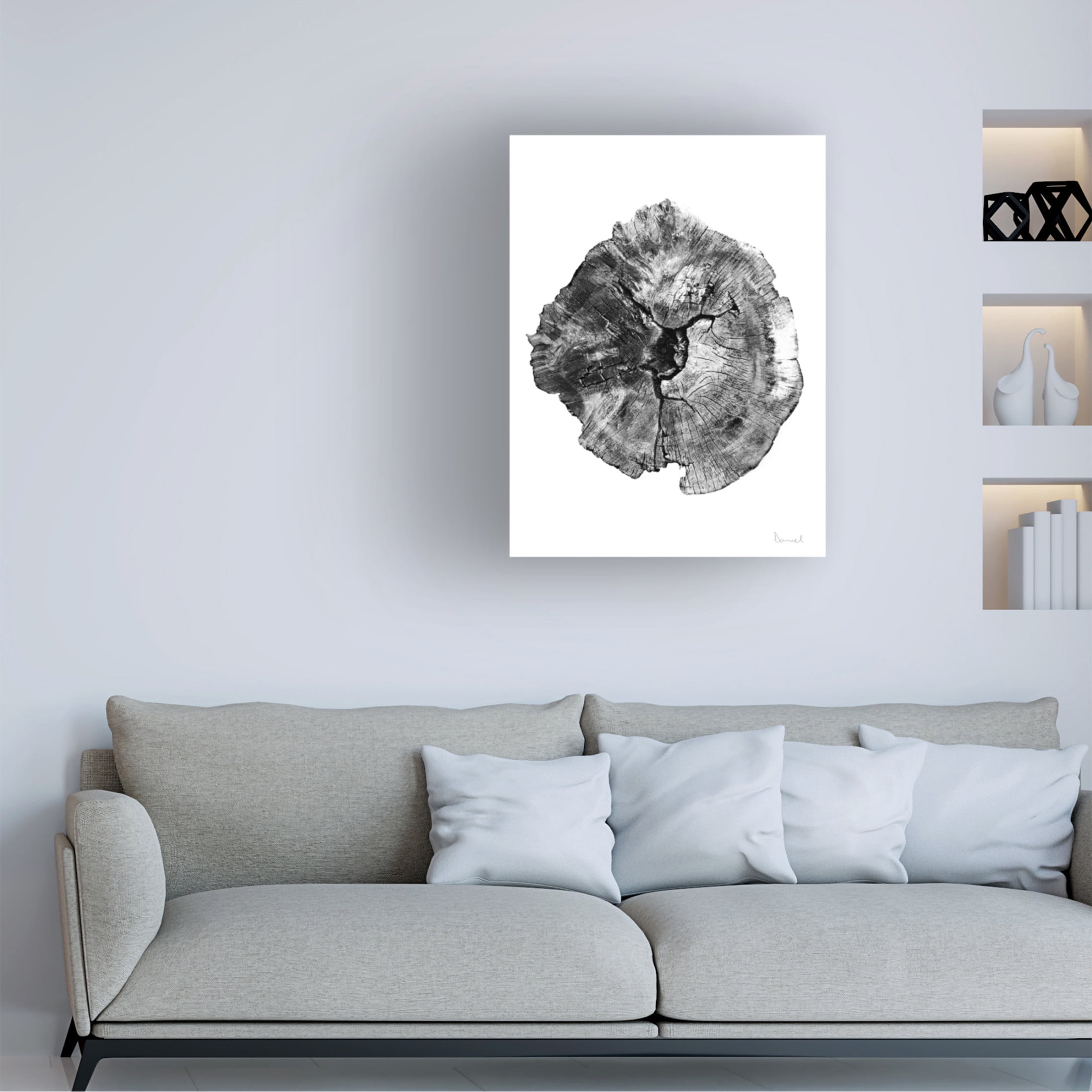 Trademark Fine Art Dan Hobday  Oak Log Canvas Wall Art