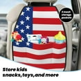 thumbnail image 5 of Fuzoiu America Flags3 Print 2 Pack Kick Mat Back Seat Protector With 3 Storage Pockets, Universal Car Seat Back Organizer For Kids Pets, Waterproof Backseat Protector For Most Car, 5 of 8