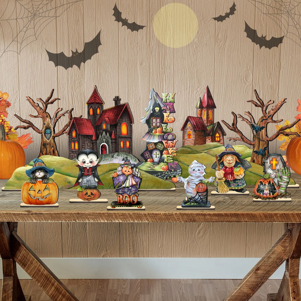 Halloween Village Set 14 by G. DeBrekht Thanksgiving Halloween D cor