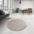 thumbnail image 4 of Ahgly Company Machine Washable Indoor Round Industrial Modern Rose Pink Area Rugs, 7' Round, 4 of 7