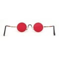 thumbnail image 4 of Retro Stoner Pimp Micro Round Circle Pop Color Lens Sunglasses Gold Red, 4 of 4