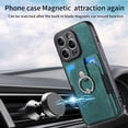 thumbnail image 6 of SaniMore Compatible with iPhone 12 Pro Max Case, Wallet Stand Elastic Credit Card Slot Magnetic Car Mount Ring Holder Premium PU Leather Protection Cover for iPhone 12 Pro Max 6.7-inch, Green, 6 of 9