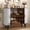 White + MDF+Metal+3, variant on ENTU 39.37 Inch Fluted Bar Cabinet MDF Metal 6 Wine Rack 3 Glass Holder Walnut