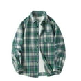 thumbnail image 2 of M-4X Big & Tall Mens Shirts with Pocket Plus Size Long Sleeve Shackets T-Shirts Button-Down Collared Plaid Printed Lapel Tees Tops, 2 of 8