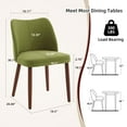 thumbnail image 2 of Dining Chairs Set of 2,Linen Upholstered Dining Chair with Wood Legs,Wingback Kitchen Chairs,Modern Mid Century Fabric Tufted Dining Chair for Living Room, Bedroom, 2 of 9