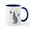 White/Navy Inside, variant on CafePress - Grey Wolf Mug - 11 oz Ceramic Mug - Novelty Coffee Tea Cup