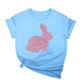 thumbnail image 1 of Tops de Cuello Alto para las Mujeres Amante Impreso Camiseta Cuello Redondo Manga Corta, Poliéster Spandex, 1 of 7
