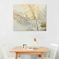 thumbnail image 3 of Nawypu CosmoLiving  Canvas Leaf Palm Framed Wall Art with Gold Frame,, 3 of 5