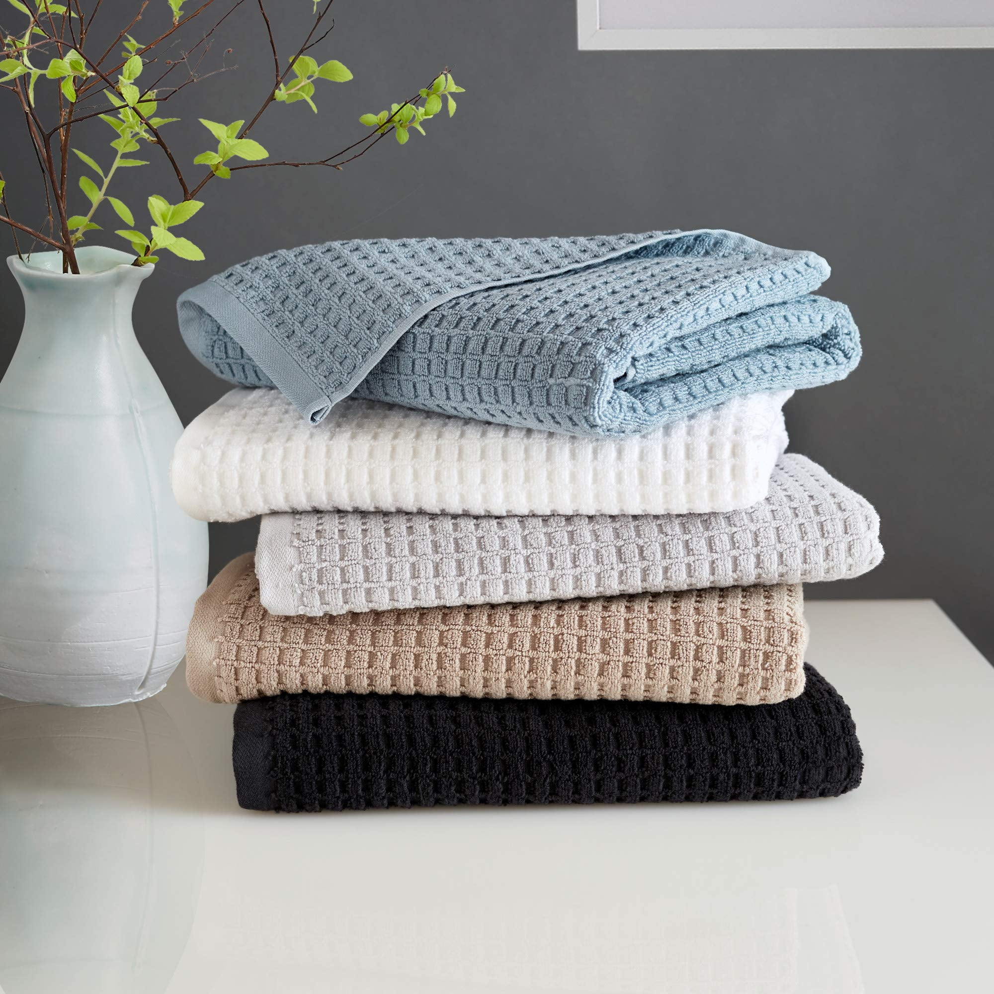 DKNY Quick Dry Cotton Towel Set 2 Bath 2 Hand 2 Washcloths Linen Walmart
